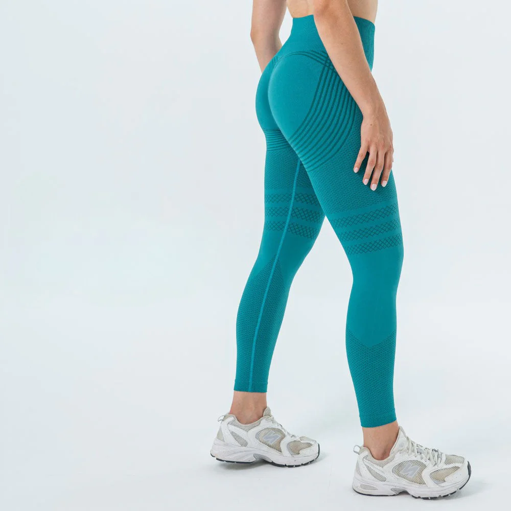 Legging sculptant 3D Narelya vert paon